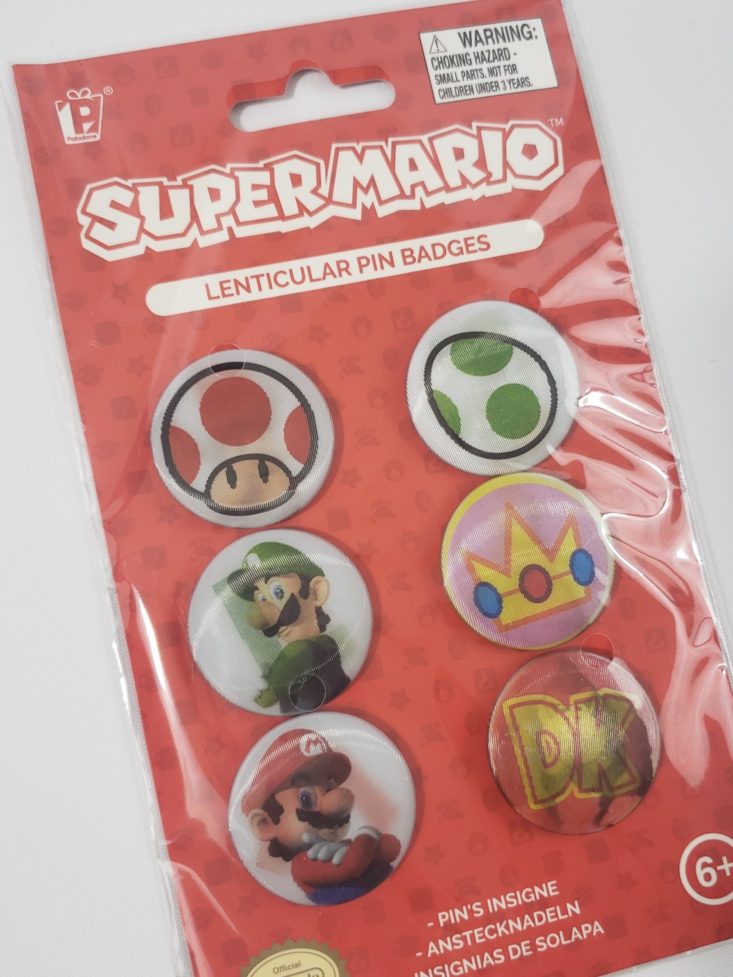 Mini Mystery Box Of Awesome January 2019 - Super Mario Pins Front 1