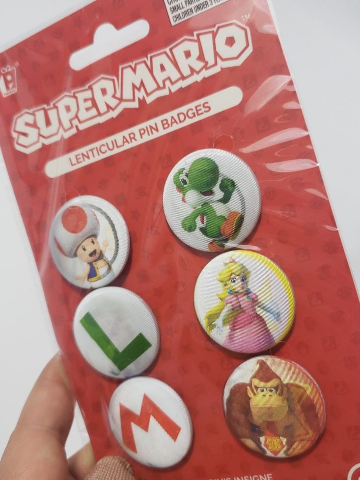 Mini Mystery Box Of Awesome January 2019 - Super Mario Pins Front 2