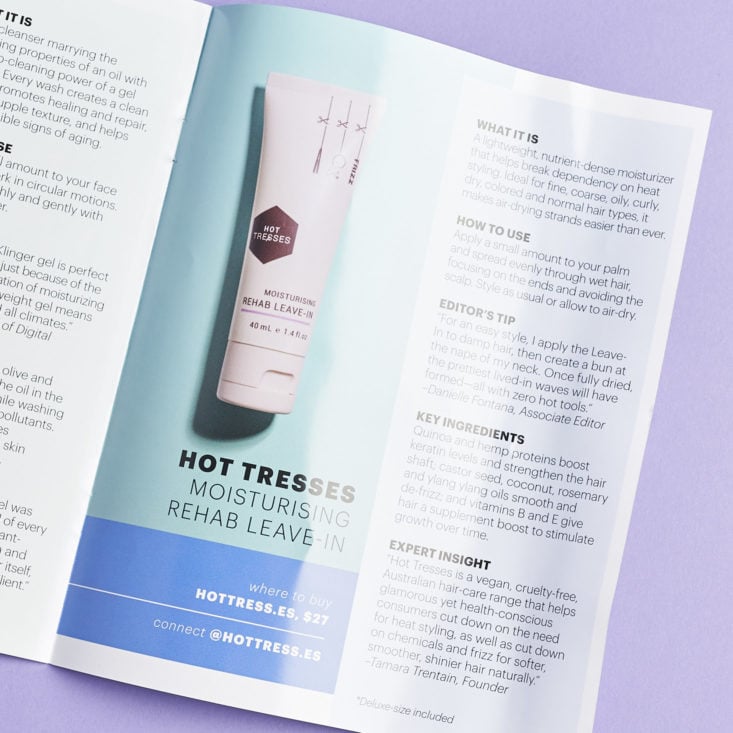 New Beauty Test Tube booklet leave in