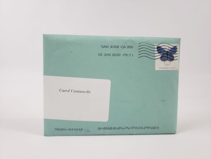 PENNIE POST SUBSCRIPTION Box January 2019 - Envelope Front