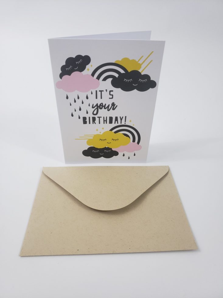 PROPER POST Subscription Box December 2018 - It’s Your Birthday Greeting Card Close Front