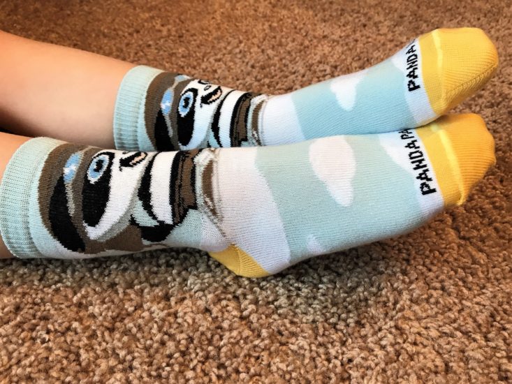 Panda Pals Kid’s Socks Januaury 2019 - Panda Pilot Socks Side