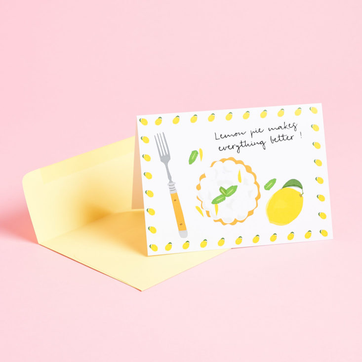 Postmarkd Studio January 2019 lemon pie card