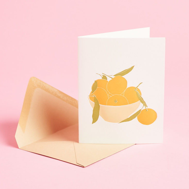 Postmarkd Studio January 2019 oranges card