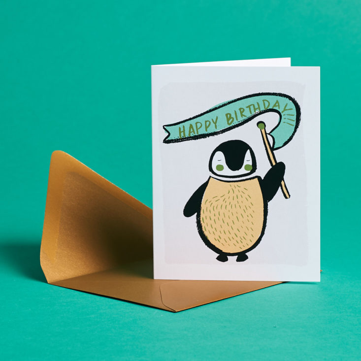 Postmarkd Studio happy birthday penguin card