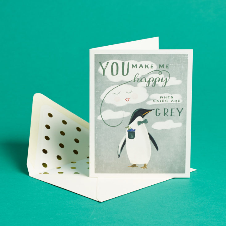 Postmarkd Studio polkadot penguin card
