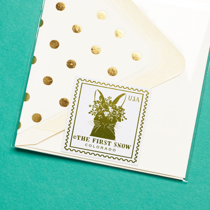 Postmarkd Studio polkadot penguin card detail
