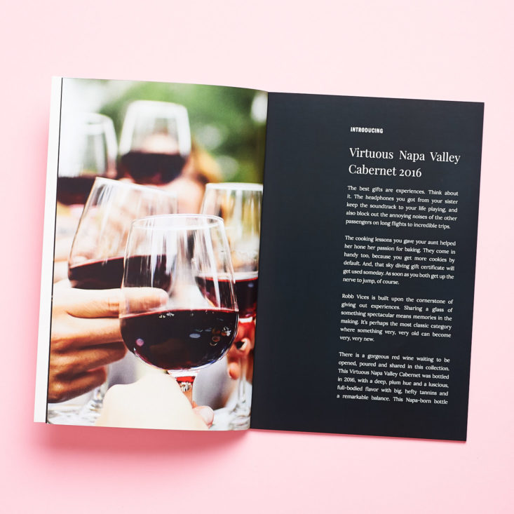 Robb Vices December 2018 booklet wine info