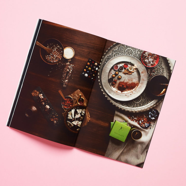 Robb Vices December 2018 booklet chocolate photography spread