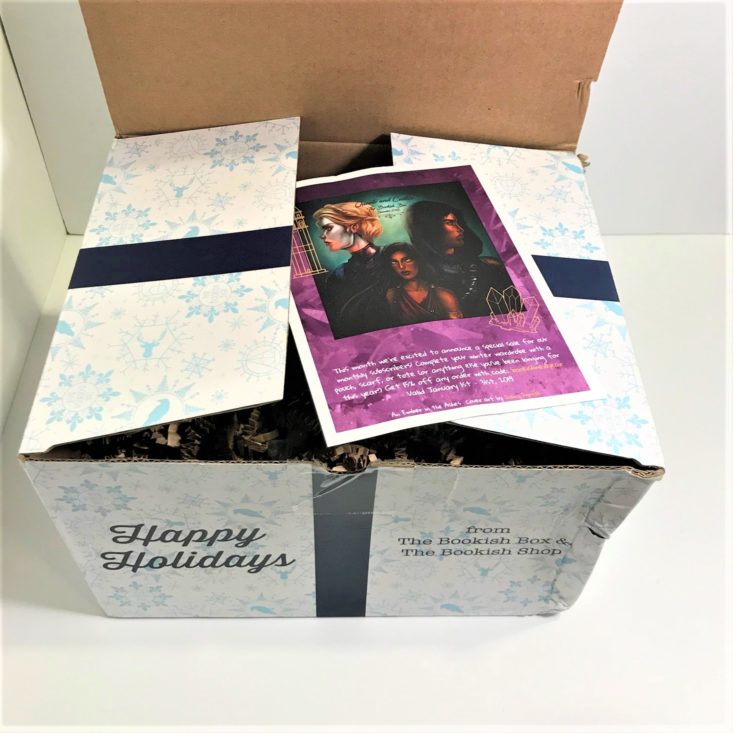 The Bookish Box “Quartz and Castles” December 2018 - Openend Box Top