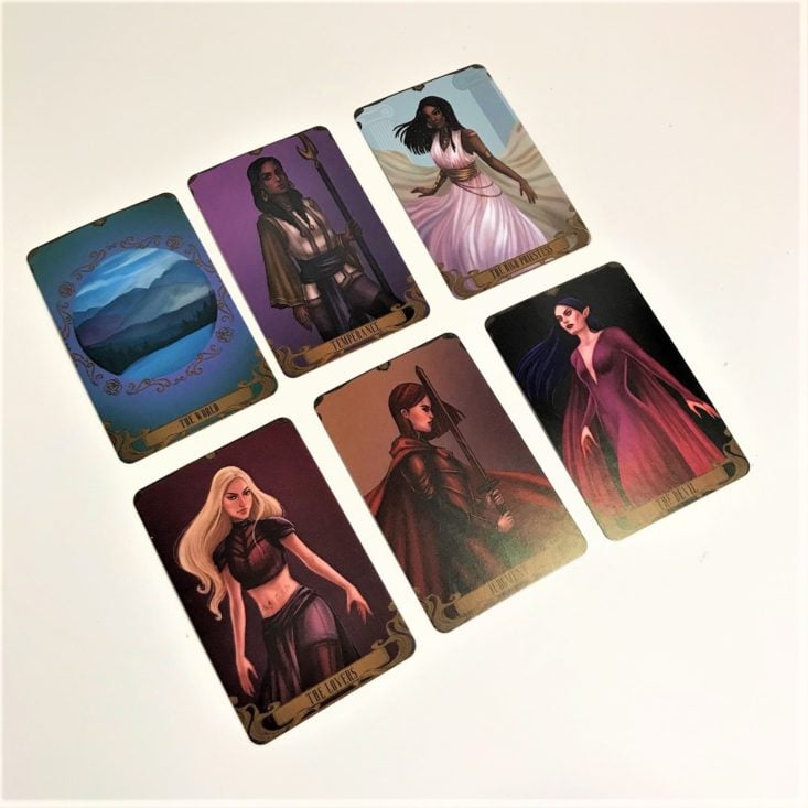 The Bookish Box “Quartz and Castles” December 2018 - Throne of Glass Inspired Tarot Cards Expanded Top