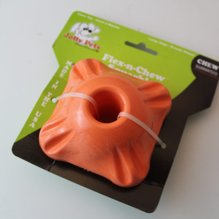 Vet Pet Box Dog January 2019 - Jolly Pets Flex-N-Chew Squarble Dog Toy Close Top