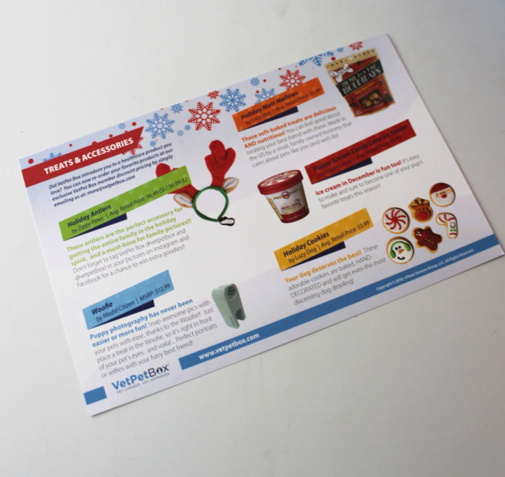Vet Pet Box Dog January 2019 - Vet Pet Box Booklet Front