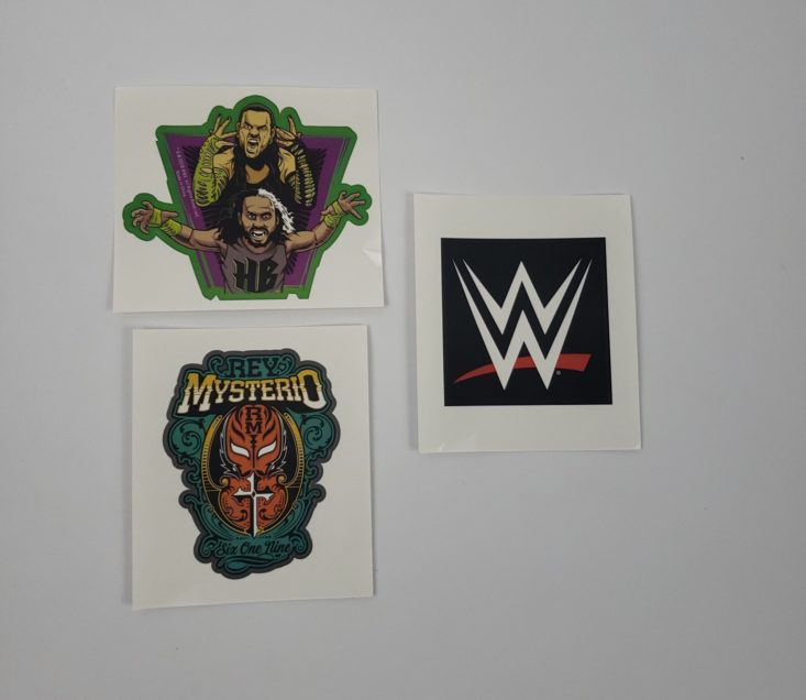 WWE Slam Crate by Loot Crate December 2018 - High Flyers Sticker Pack Open Top