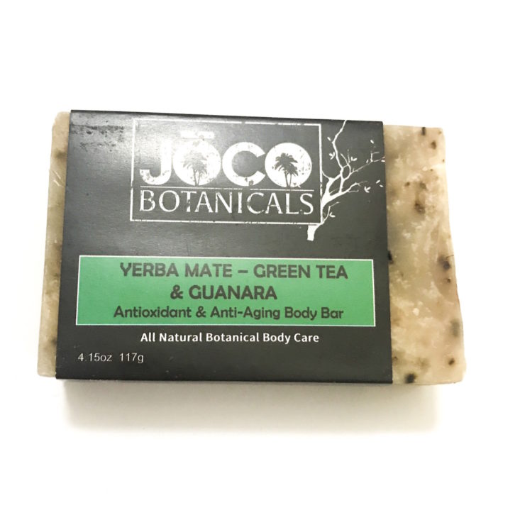 Yogi Surprise December 2018 - Yerba Mate Green Tea Soap by JOCO Botanicals Front Top