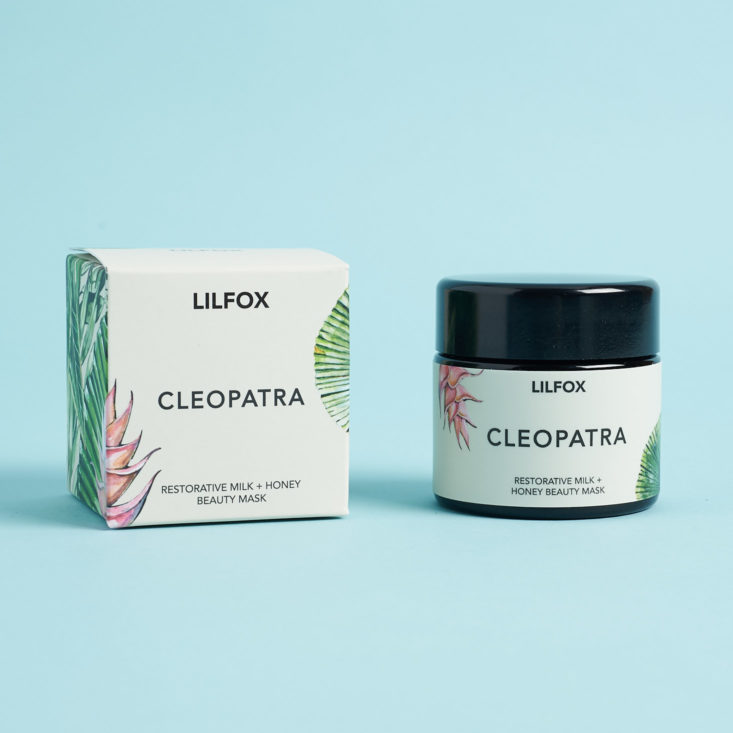 Art of Organics Clean Beauty Box February 2019- Lilfox Cleopatra Restorative Milk + Honey Beauty Mask