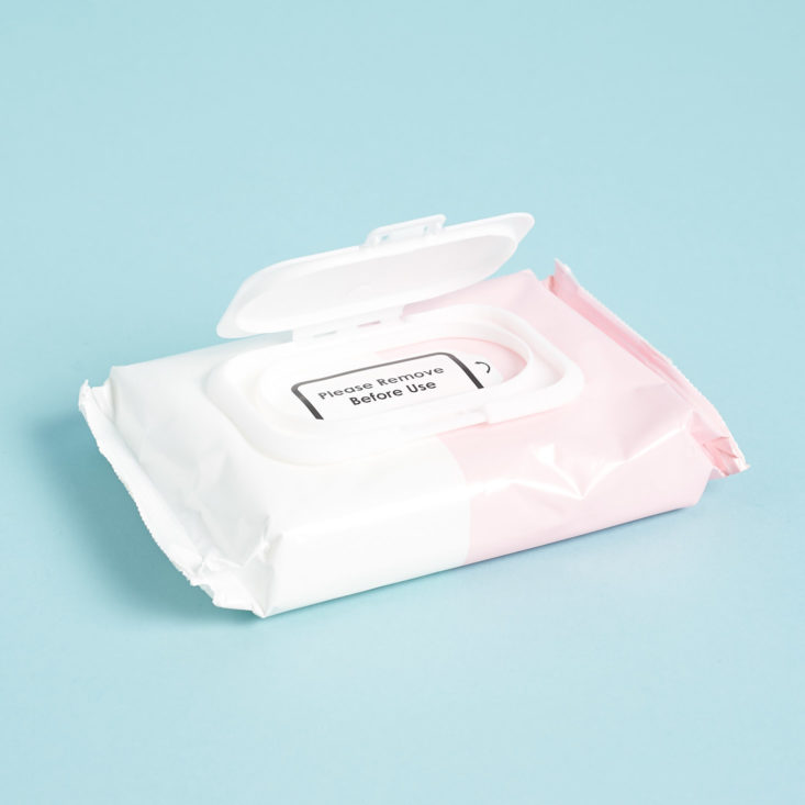 Birchbox Limited Edition Clean Beauty Box wipes open