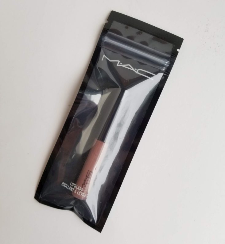 Birchbox February 2019 mac lip glass packaging