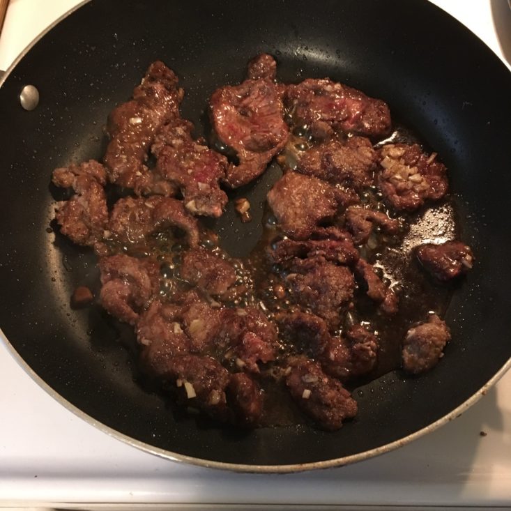 Blue Apron Subscription Box Review February 2019 - BEEF SKILLET