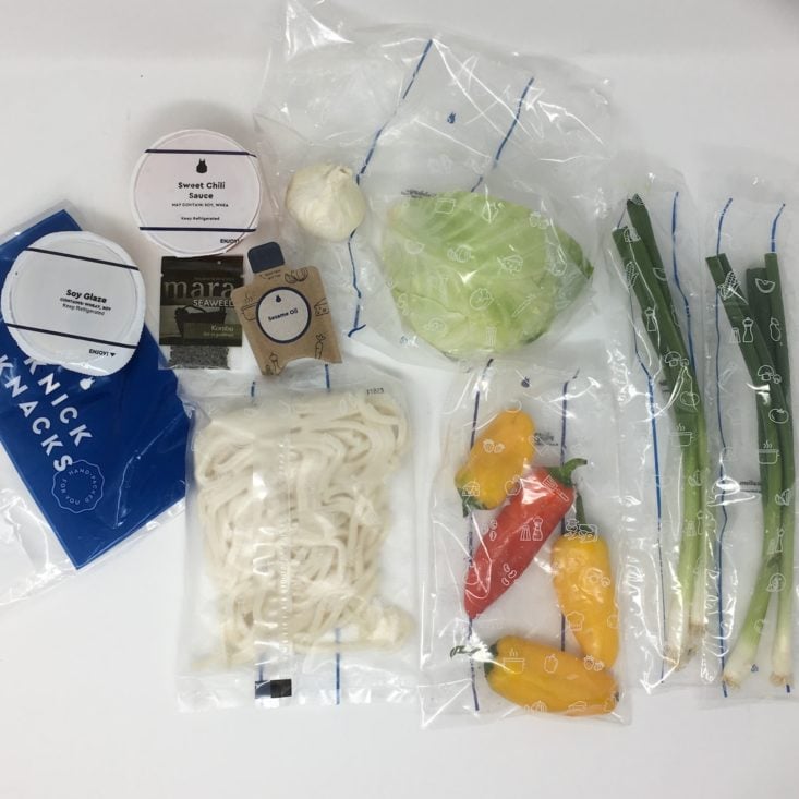 Blue Apron Subscription Box Review February 2019 - UDON INGREDIENTS