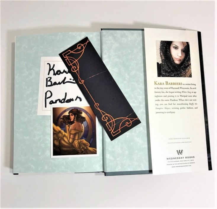 Bookish Box January 2019 - Belle Sticker and Special Edition Horoscope Bookmark Back Top
