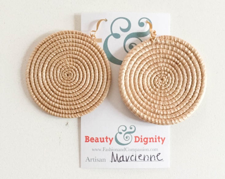 Fair Trade Friday Earring of the Month Club Subscription Review February 2019 - The Woven Rwanda Earring by Fashion & Compassion, Rwanda Package