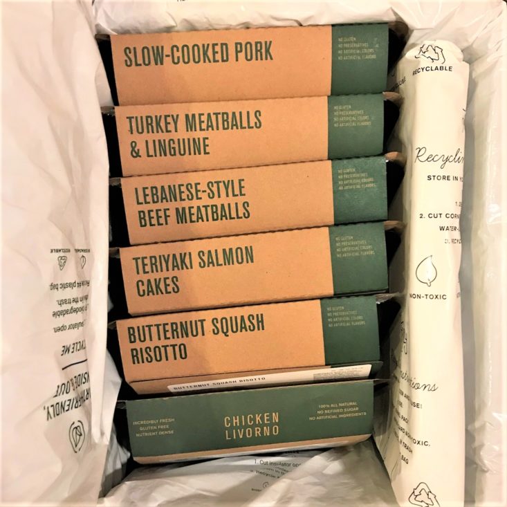 Freshly January 2019 - Opened Box All Meals Top