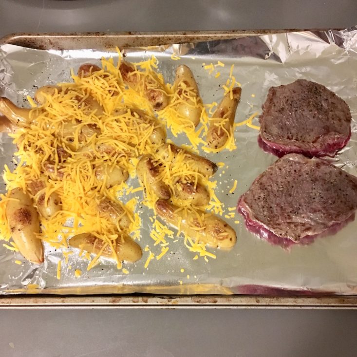 Home Chef Subscription Box Review February 2019 - STEAK POTATO TRAY