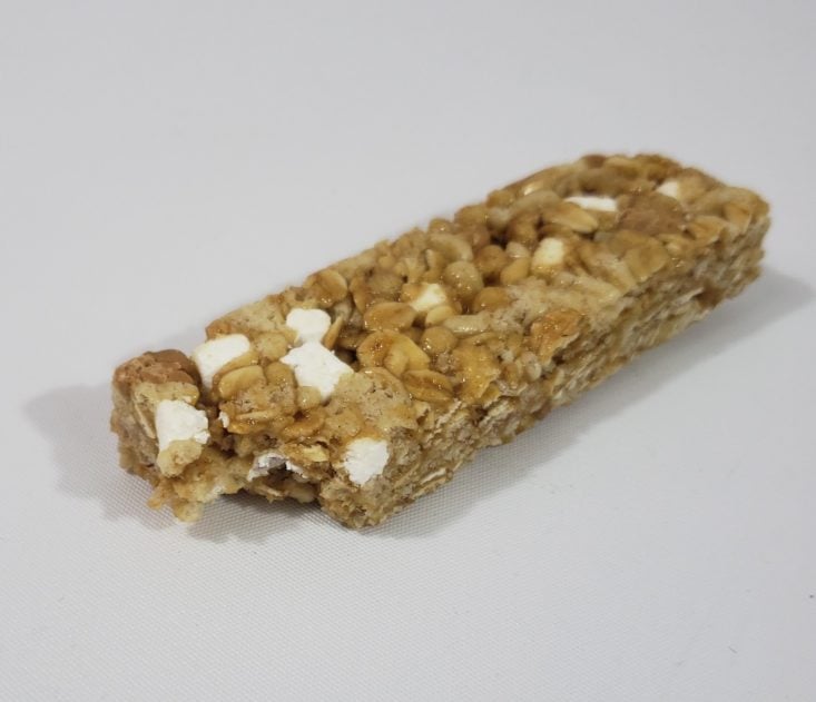 MONTHLY BOX OF FOOD AND SNACK February 2019 - Peanut Butter Marshmallow Chewy Snack Bars Opened Front