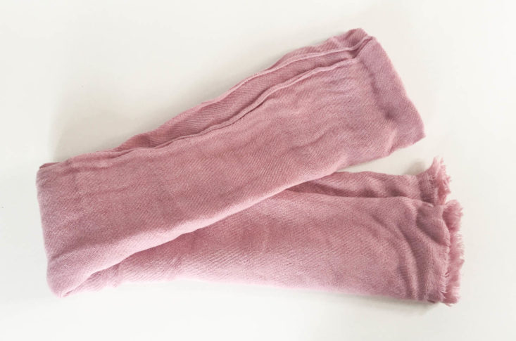 My Fashion Crate Subscription Review February 2019 - Softest Mauve Scarf from Ciel Collection 2 Unpackaged Top
