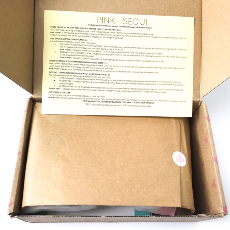 Pink Seoul Plus Box February 2019 - Open Box 1