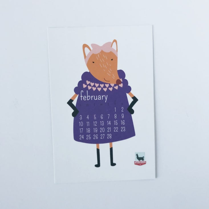 PostStitch Yarn Subscription Box Review - February 2019 - Information Card Front Top