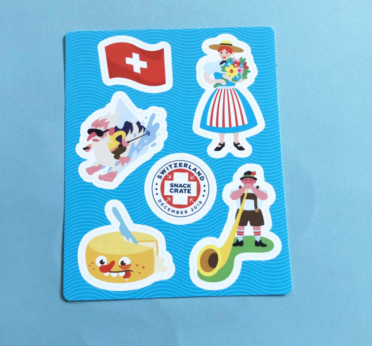 Snack Crate Switzerland January 2019 - Stickers Front