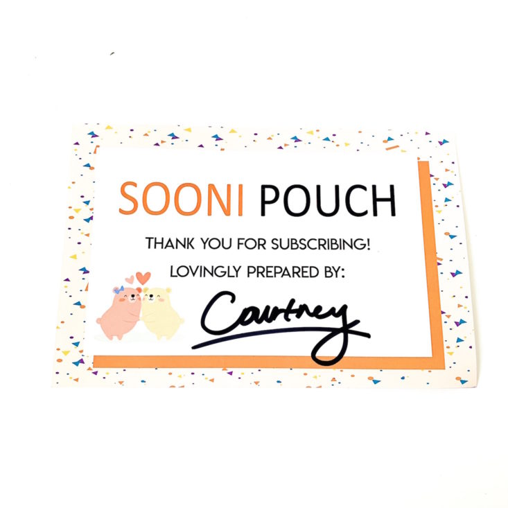 Sooni Pouch January 2019 - Courtney