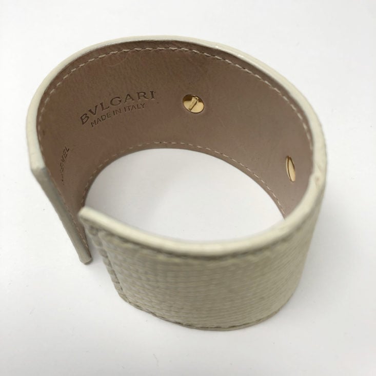 Switch Subscription Box February 2019 - Bvlgari Wide Leather Cuff (Cream) 3