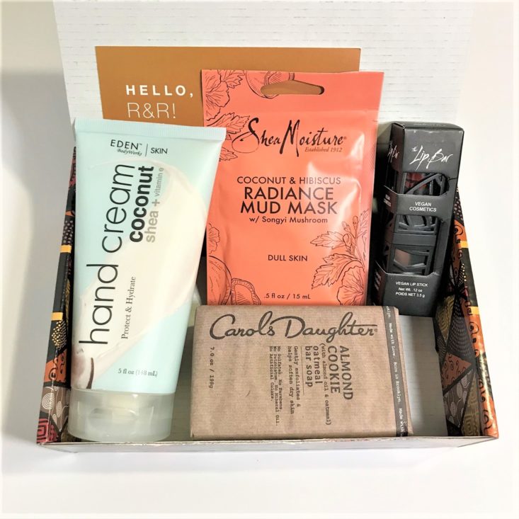 Target Beauty Box – Women’s Maxing & Relaxing February 2019- All Content Unboxing Front