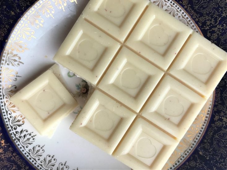 Universal Yums February 2019 - White Chocolate On Saucer