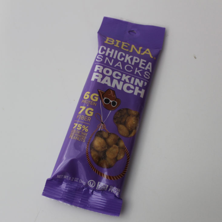 Vegan Cuts Snack February 2019 - Biena Chickpea Snacks in Rockin’ Ranch Packed