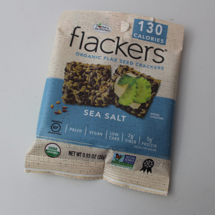 Vegan Cuts Snack February 2019 - Flackers Sea Salt Packed