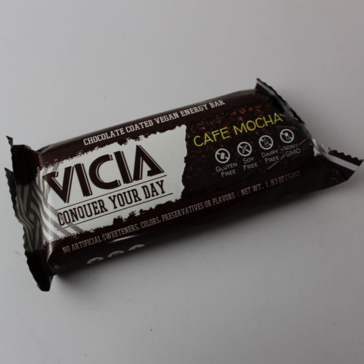 Vegan Cuts Snack February 2019 - Vicia Café Mocha Energy Bar Packed