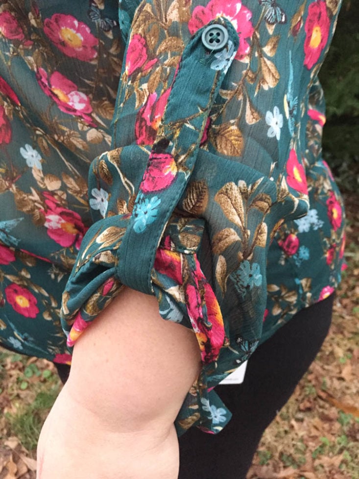 Wantable Style Edit Box January 2019 - Jasmine Floral Blouse Closer View