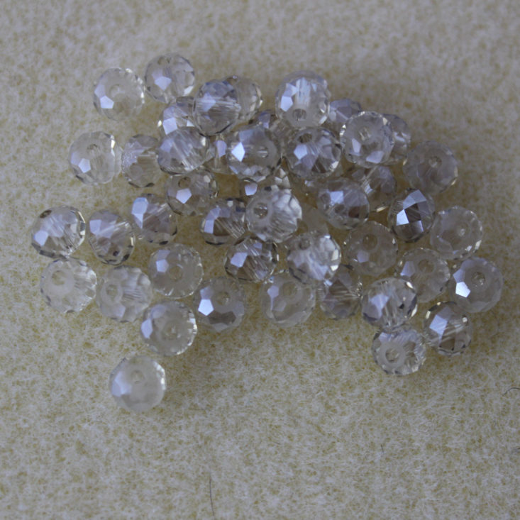 Bargain Bead Box February 2019 - 6 x 4mm Chinese Crystal Rondelle Beads, Jonquil Luster Front