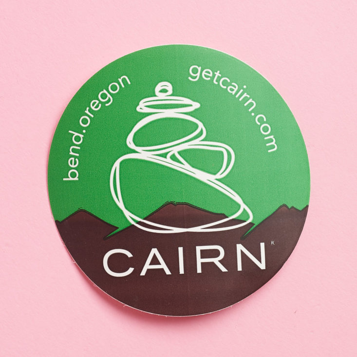 Cairn green and brown sticker