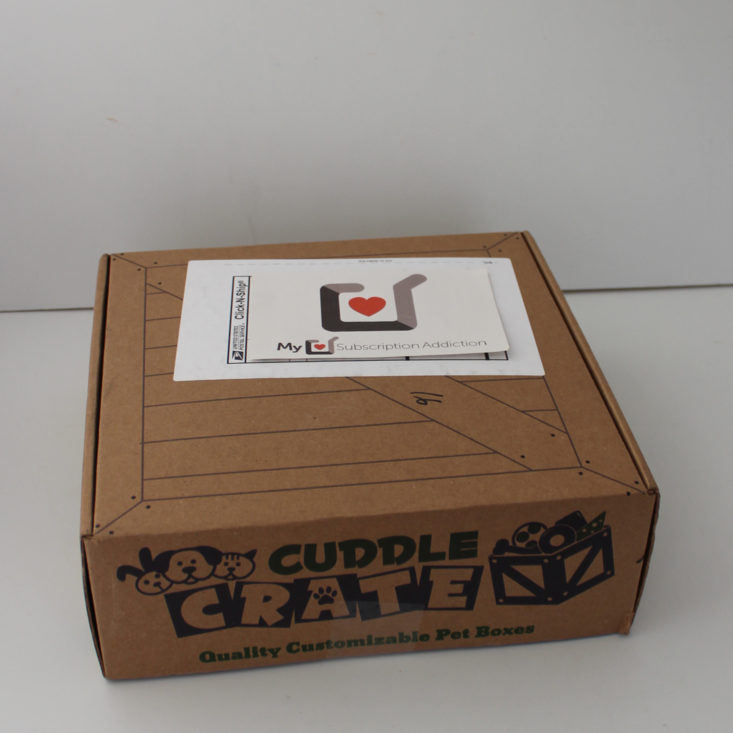 Cuddle Crate Review February 2019 - Box Closed Top