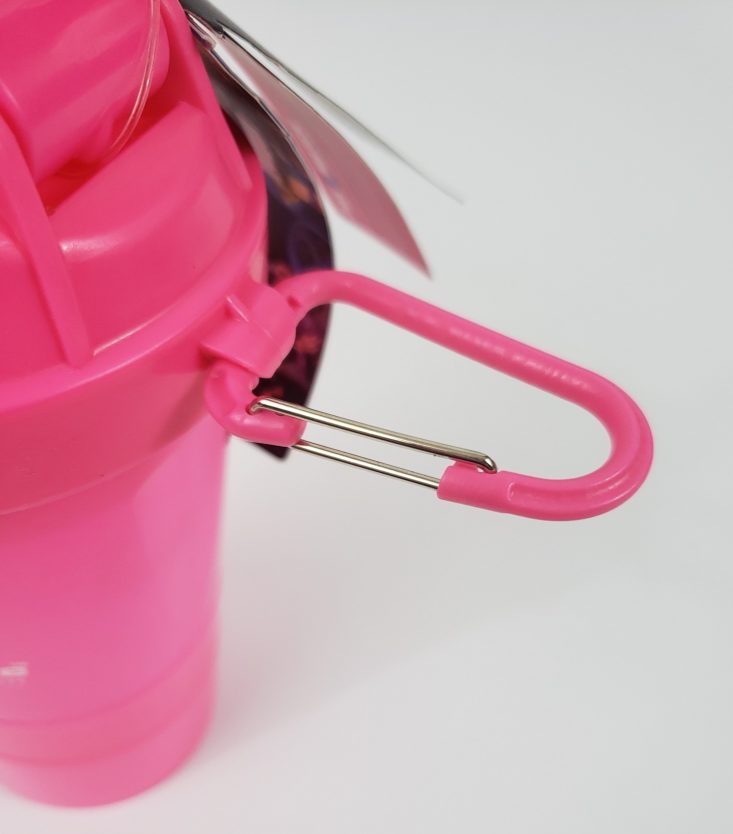 Eat Train Cleanse February 2019 - SmartShake Pink Shaker Cup Clip Closer View