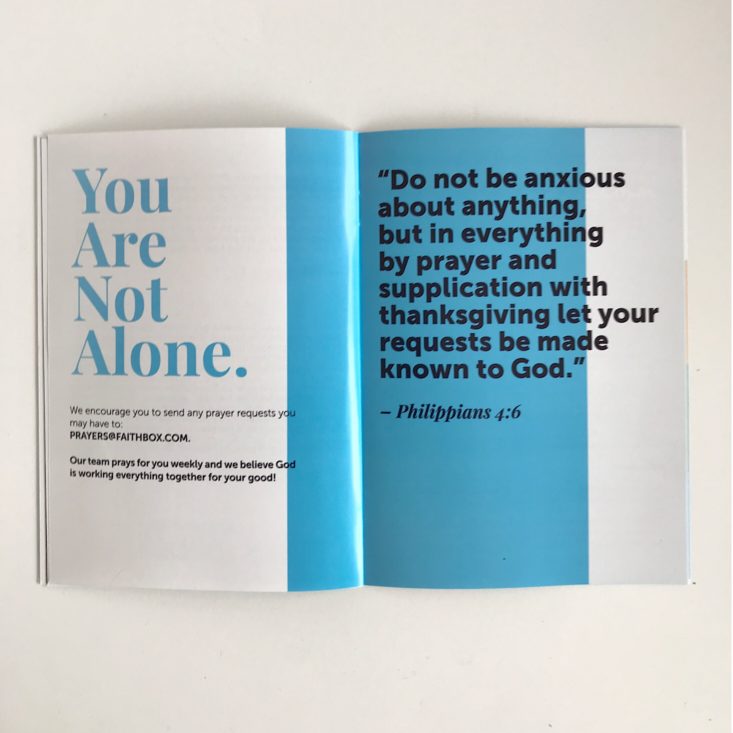 Faithbox March 2019 - You Are Not Alone Page From Impact Guide Front