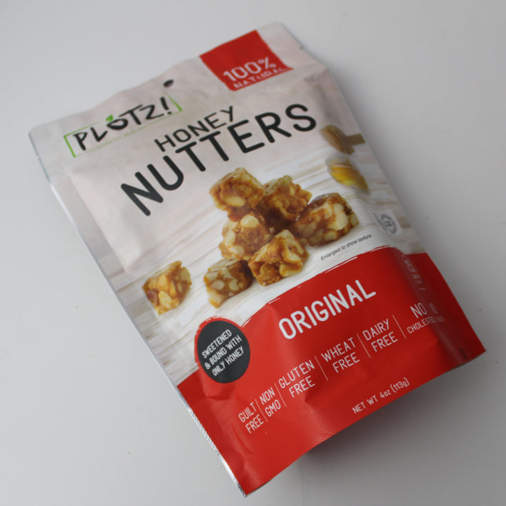 Fit Snack Box Review February 2019 - Plotz Honey Nutters Packet Top