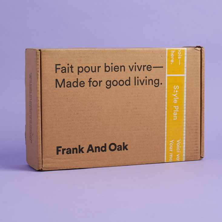 Frank and Oak March 2019 box