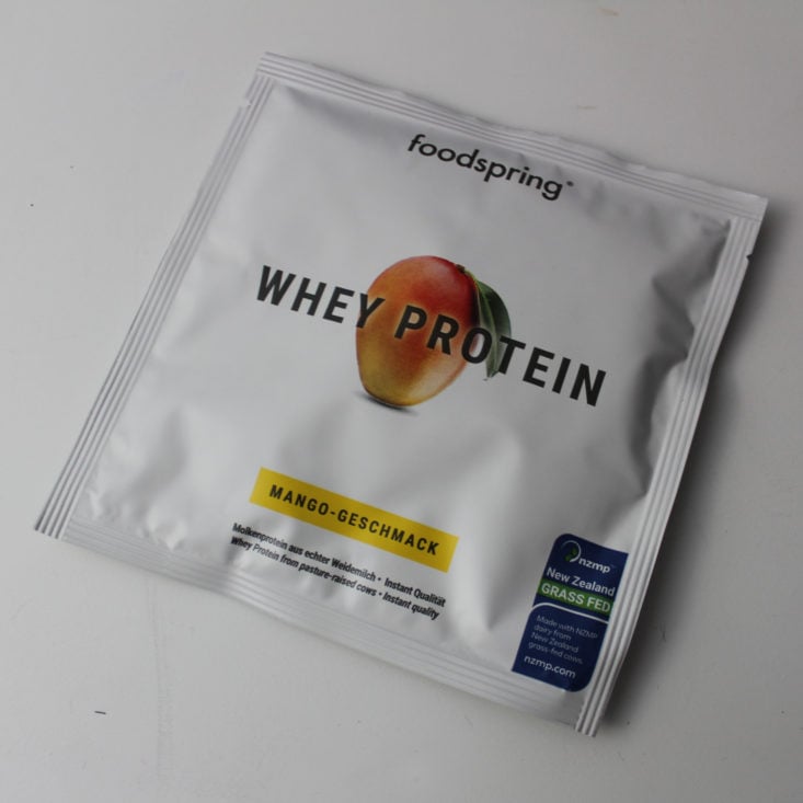 Gainz Box February 2019 - Foodspring Whey Protein Front
