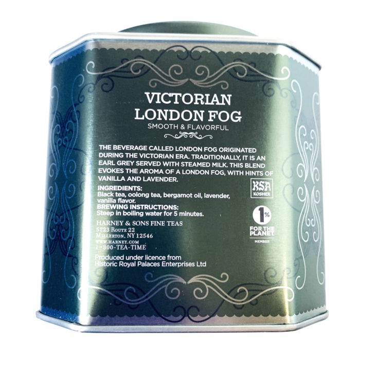 Harney And Sons March 2019 - Victorian London Fog Back